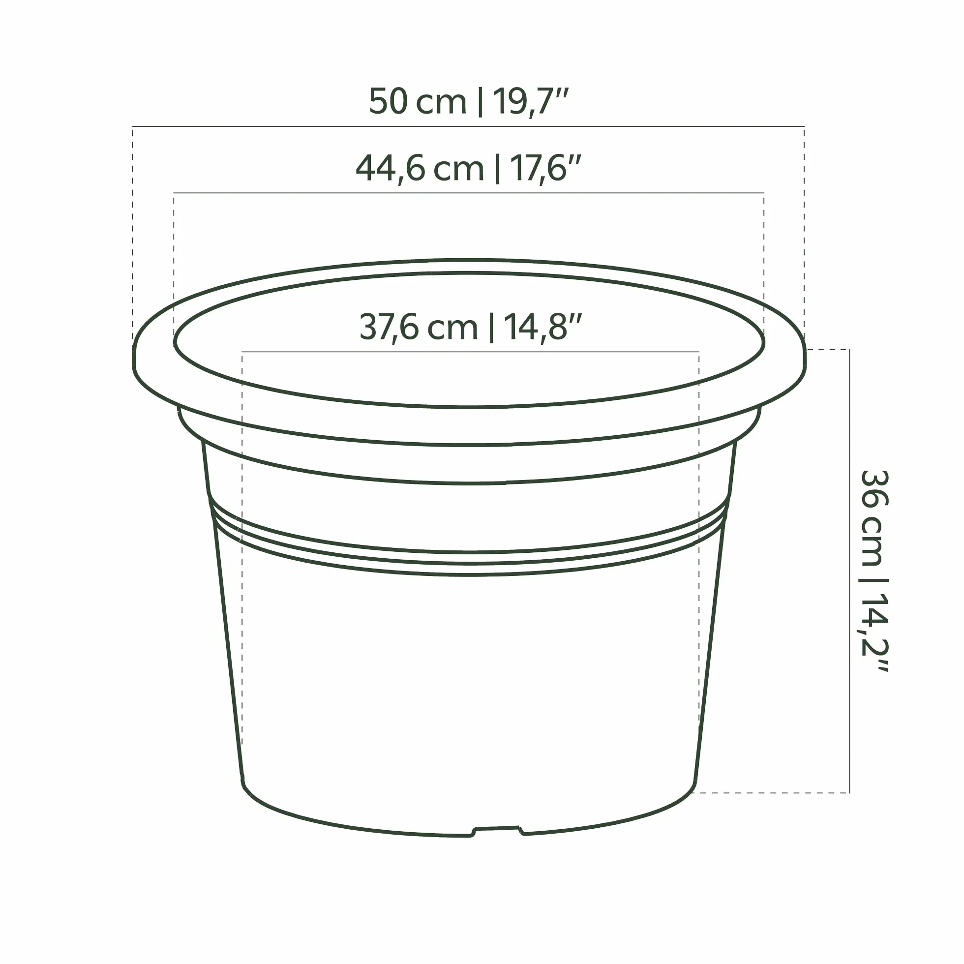 VENEZIA CILINDRO POT 50 cm WHITE
