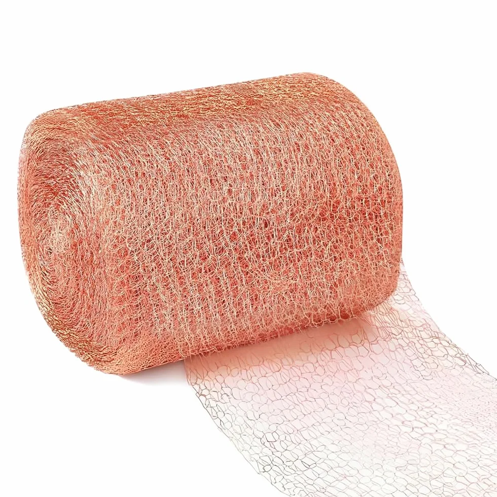 Siatka przeciw ślimakom i ślimakom, 9 M x 12,7 cm podwójna siatka miedziana siatka, 100% siatka miedziana ochrona roślin dom i ogród ślimak mysz szczur ptaki ematody