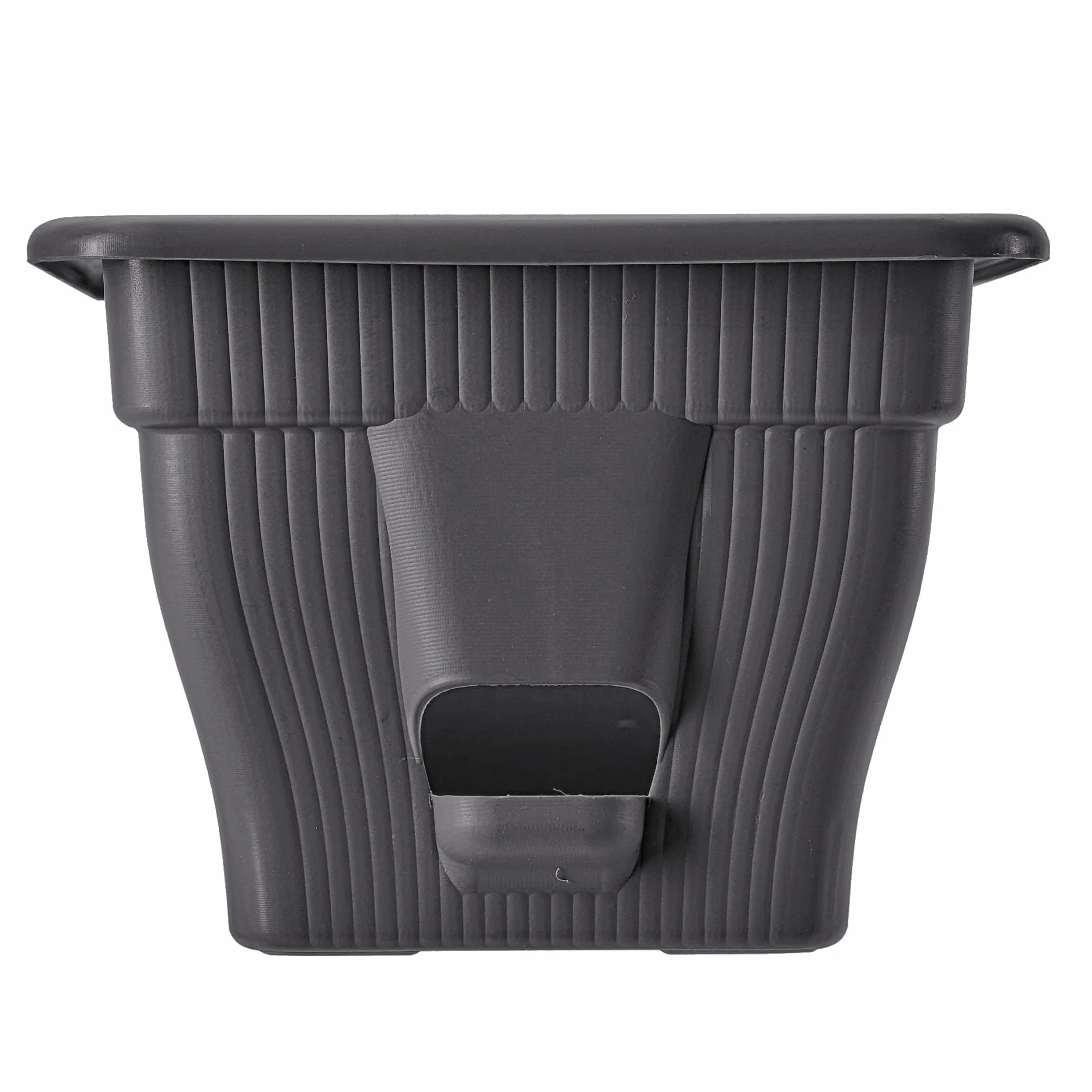 BURI Skrzynka na kwiaty, balkonowa ze zbiornikiem wody 100/80/55 cm, odporna na warunki atmosferyczne, z wkładką z odpornego na promieniowanie UV tworzywa sztucznego, terakota, ciemnobrązowa