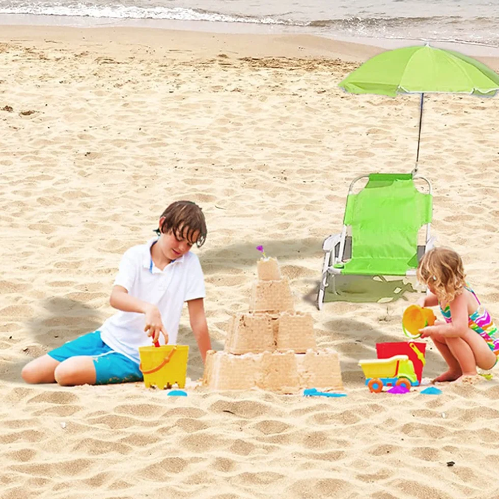 dziecięce składane krzesła plażowe z parasolem, zewnętrzne leżaki plażowe, ogrodowe leżaki na słońce, wielofunkcyjne przenośne krzesła tarasowe dla dzieci