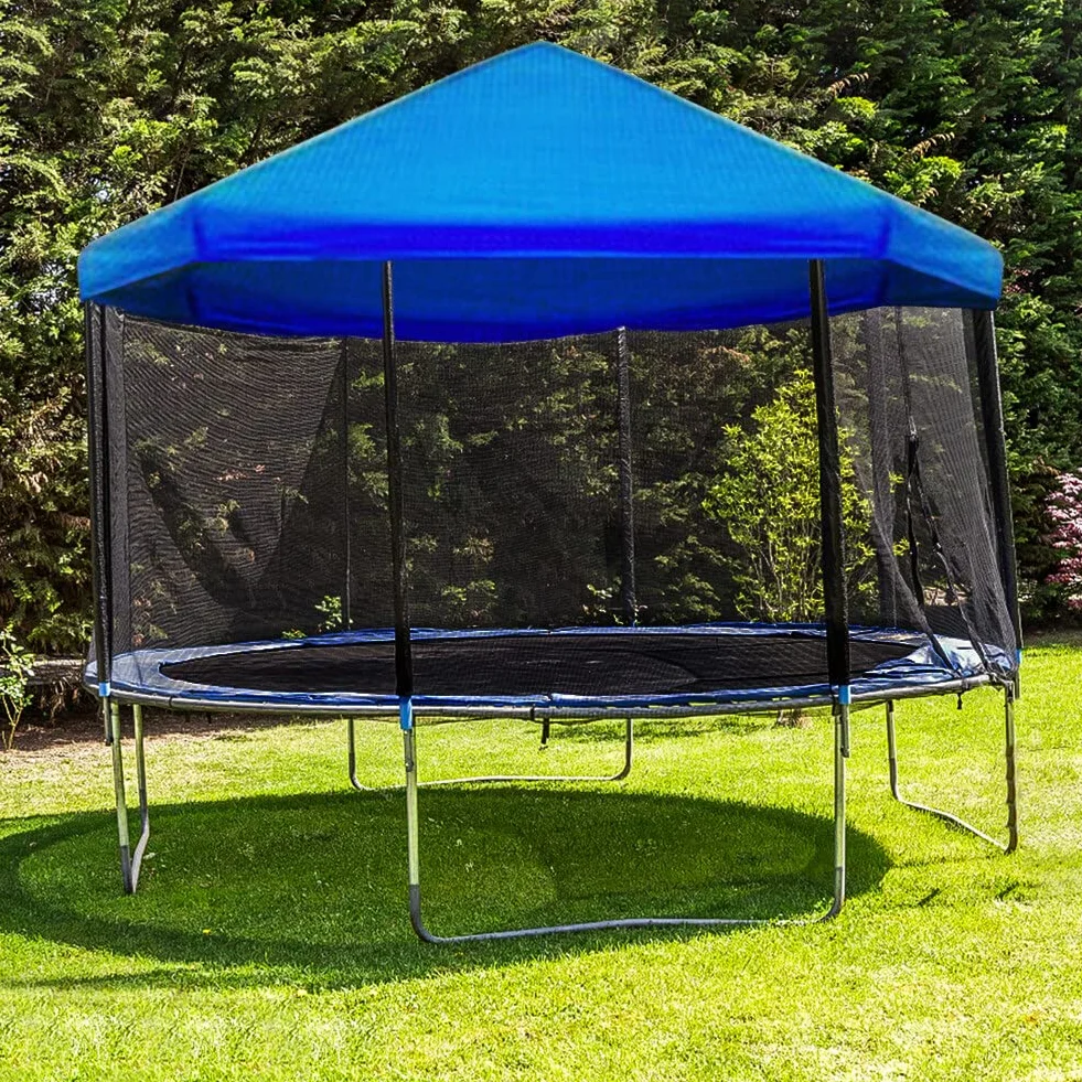URFEDA Okrągły daszek do trampoliny, 305 cm, ochrona przed deszczem, śniegiem, wodoszczelna, do aktywności na świeżym powietrzu, na podwórko, taras, do ogrodu