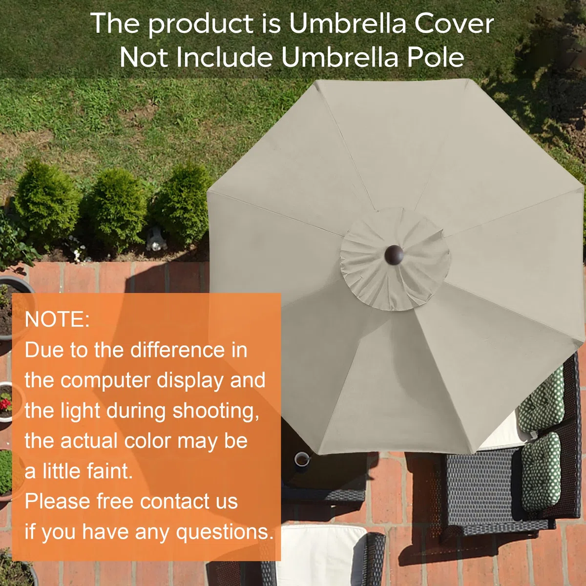 EliteShade Parasol przeciwsłoneczny na taras, 2,7 m, beżowy