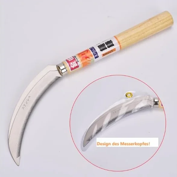 Sierp w kształcie półksiężyca ze stali nierdzewnej do ogrodu, 160 mm (A)