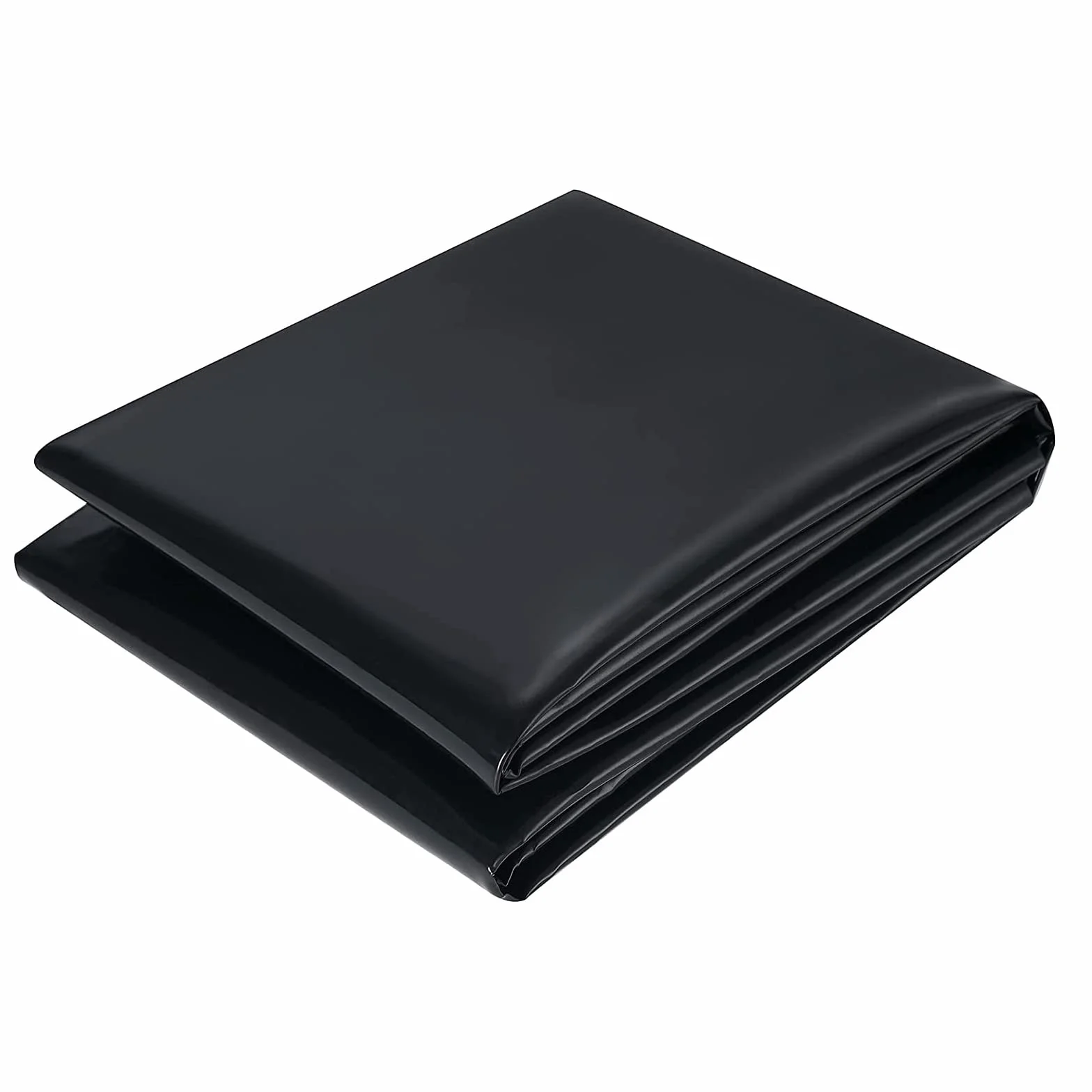 CYH 2M X 2M Wkładka do Stawu PVC, Wytrzymała Czarna Folia Wykładzina Stawowa HDPE, Elastyczna Ogrodowa Folia do Oczka Wodnego do Stawów Rybnych, Fontann, Budynków, Ogrodów Wodnych i Wodospadów