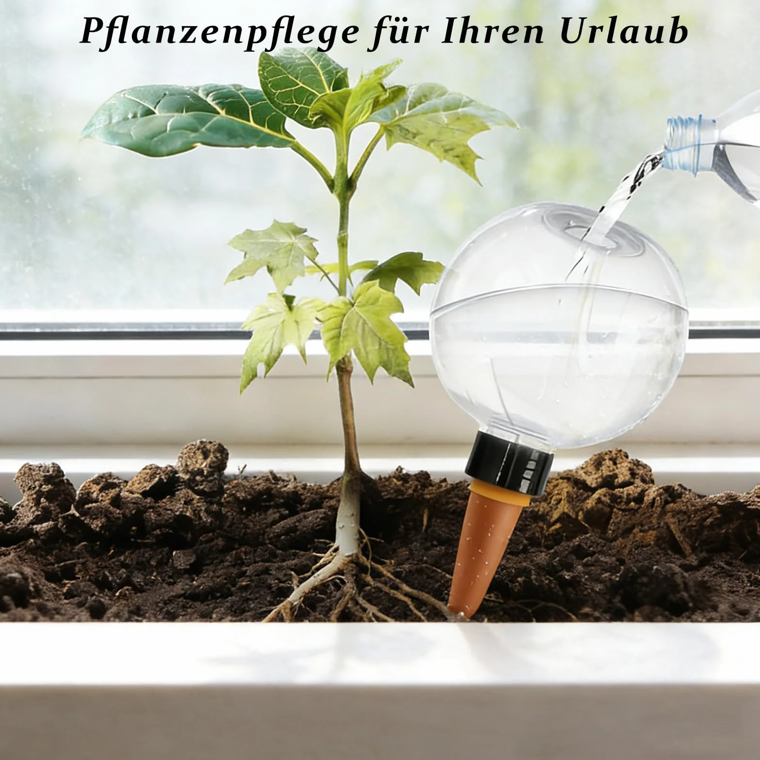 Kulki nawadniające, 4 sztuki kul nawadniających do roślin, 500 ml, dozownik wody, nawadnianie roślin, przezroczysta kula nawadniająca, odpowiednie do roślin doniczkowych