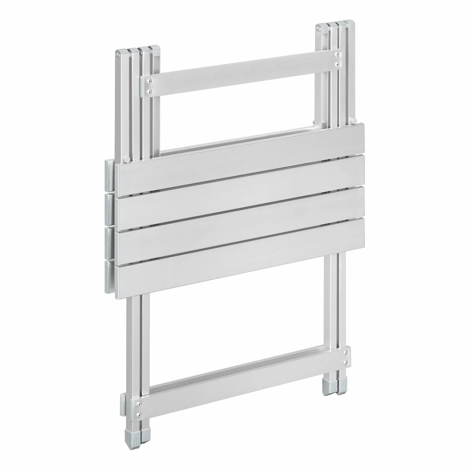 WOLTU Składany stół kempingowy aluminiowy składany mały stół do ogrodu, tarasu, balkonu, 50,5 x 47 x 59,5 cm, srebrny