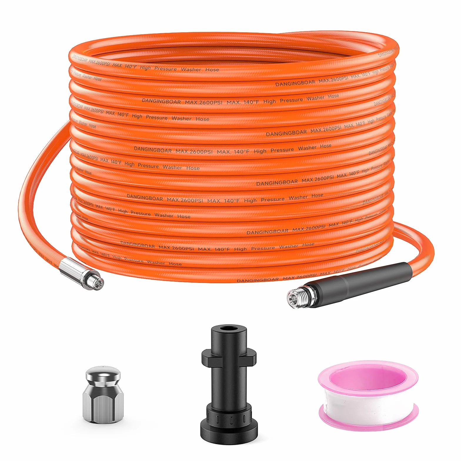 10M Zestaw do czyszczenia węży odpływowych myjki ciśnieniowej z dyszą strumieniową, 2600PSI/180BAR, zestaw do czyszczenia kanalizacji kompatybilny z serią Karcher K2-K7