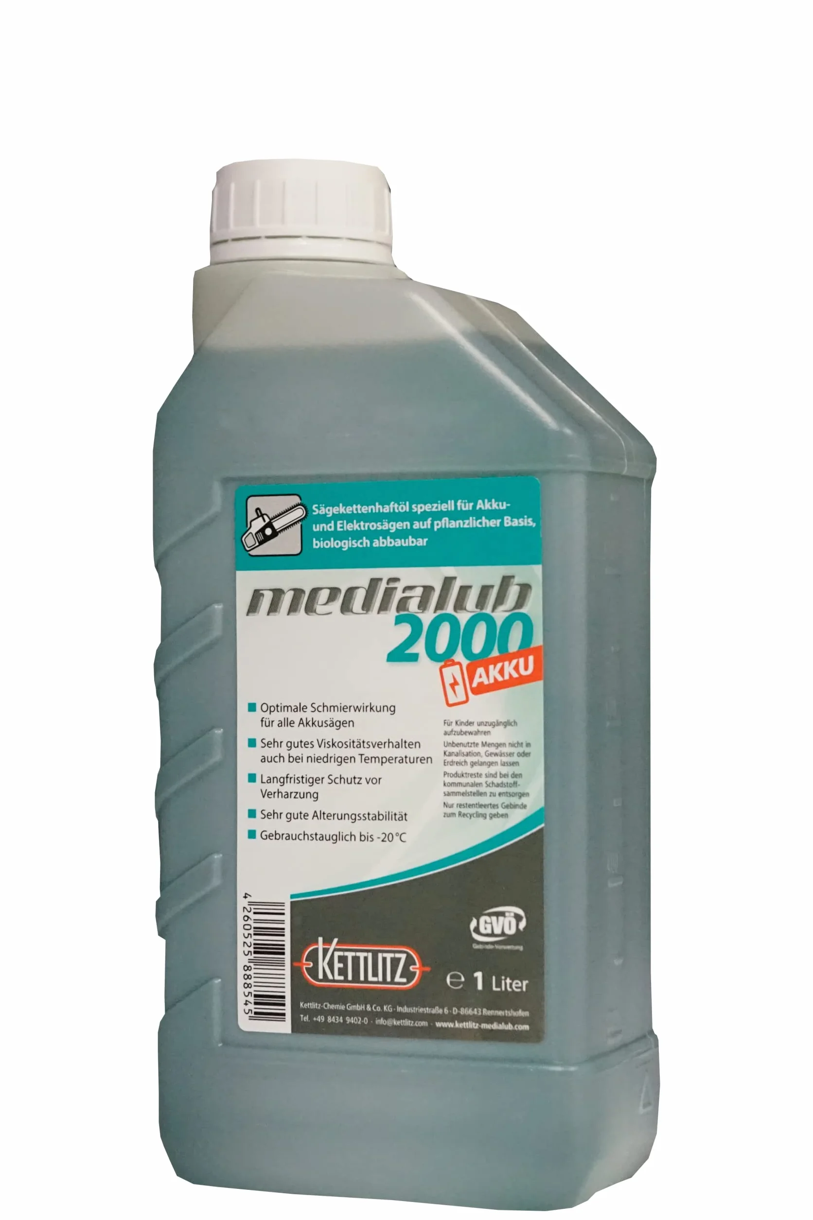 Medialub 2000 akumulator/elektryczna piła łańcuchowa, olej do łańcucha, 1 l / 1 litr