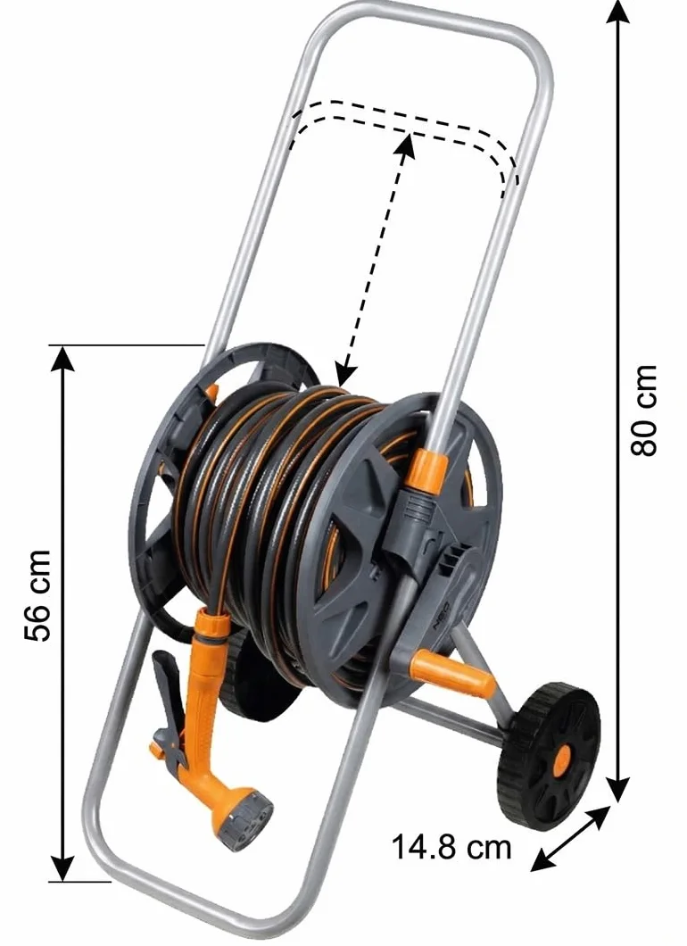 NEO TOOLS Mobilny system nawadniania ogrodu 30 m 1/2 cala wąż ogrodowy PCW