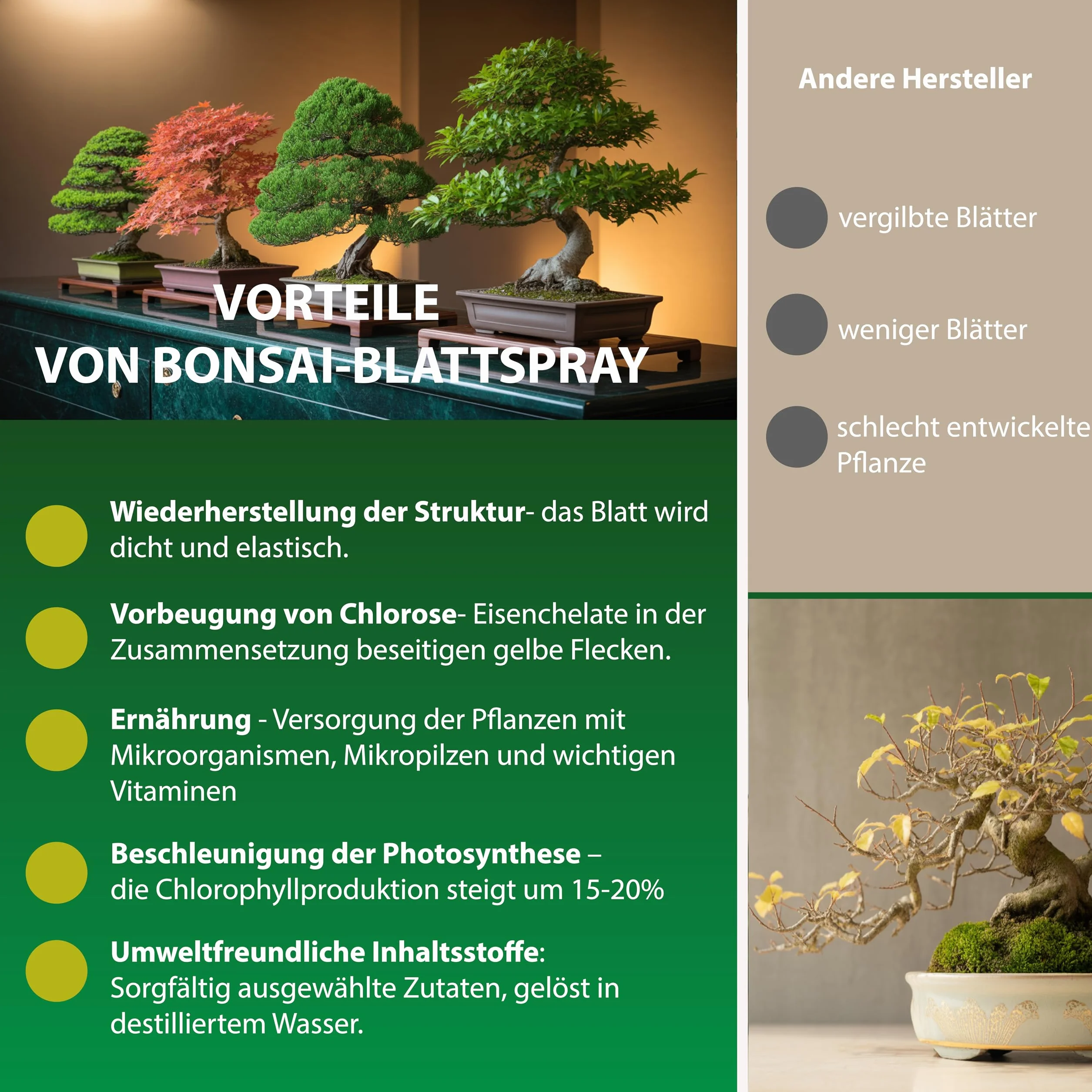 BIO Vital Spray do bonsai z 16 mikroelementami 300 ml