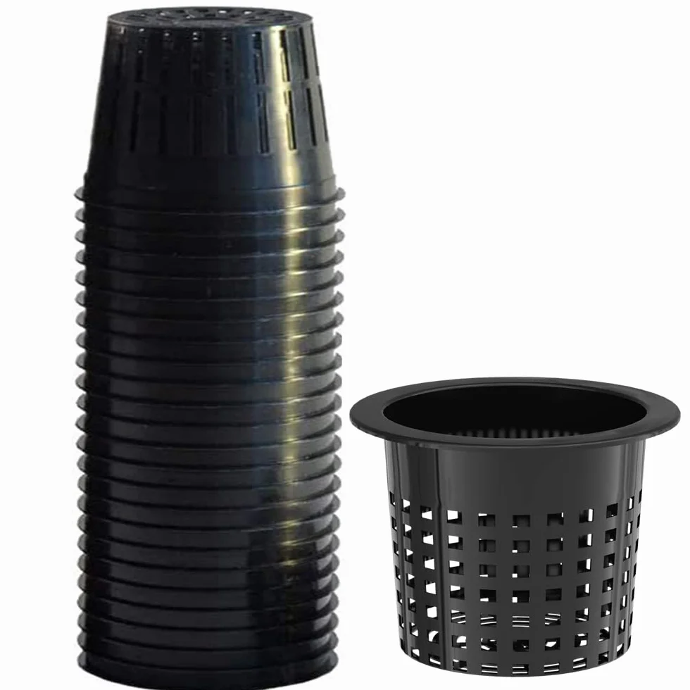 Doniczki siatkowe do hydroponiki 16 cm 12 szt. z szerokim rantem
