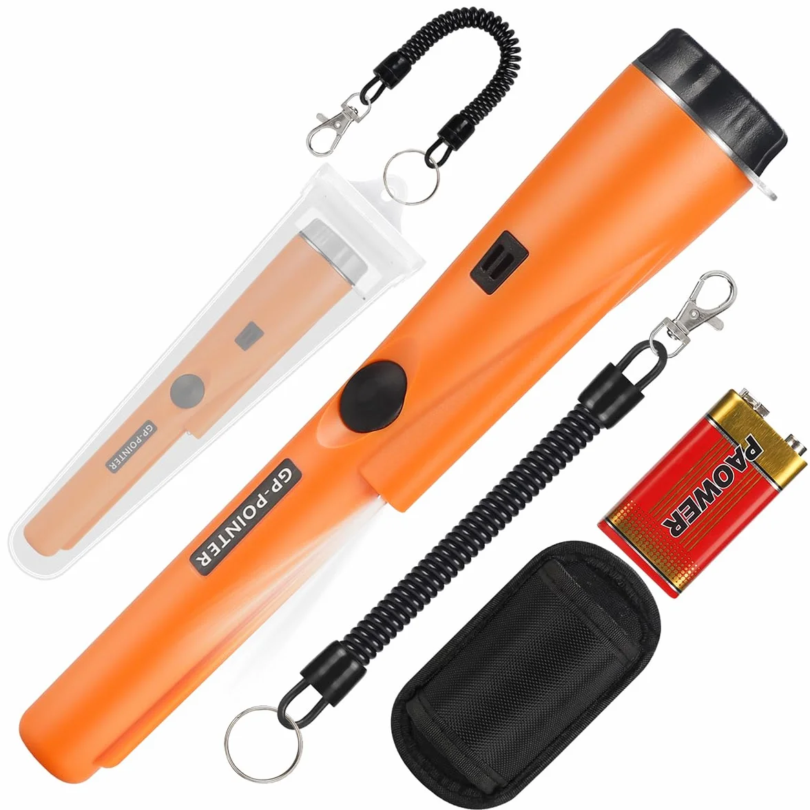 BBjinronjy wskaźnik metalu do wykrywania metali, poszukiwania skarbów, 360° wyszukiwanie złota, wskaźnik precyzyjny z paskiem, etui, dioda LED, wodoodporne akcesoria do narzędzi dla dorosłych, dzieci