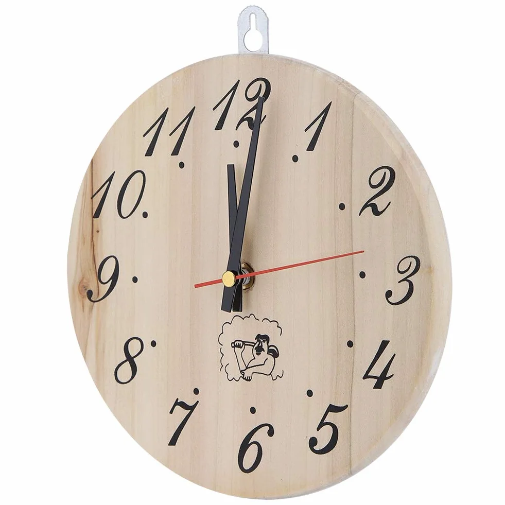 8-calowy zegar do sauny Dekoracyjny zegar z zegarem Zegar ścienny do akcesoriów do sauny Sauna Pokój Home Decor OPAKOWANIE WIELORAZOWE