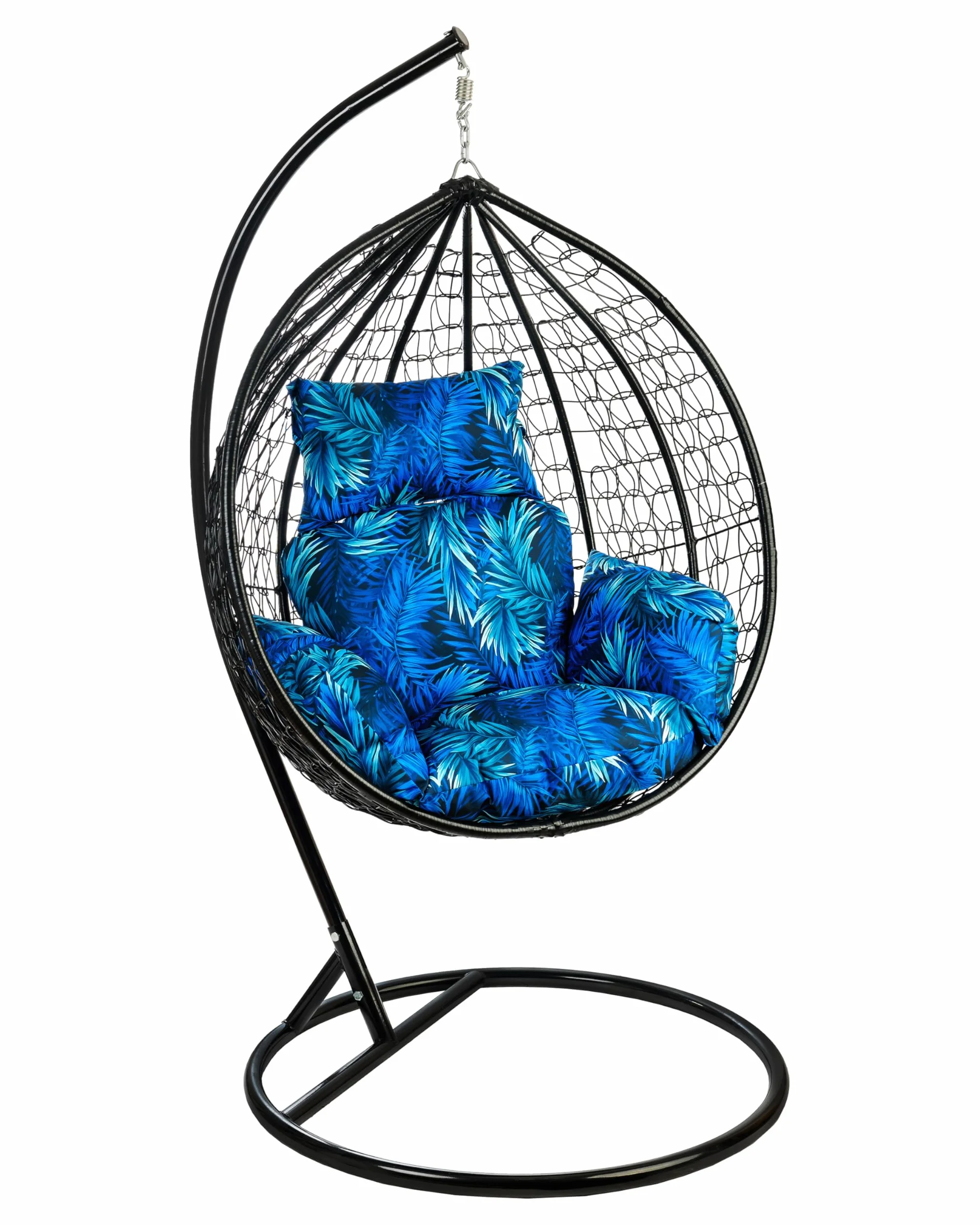 Poduszka Premium do fotela wiszącego kokon – wodoodporna poduszka ogrodowa XXL - ergonomiczna - trwała - łatwa w pielęgnacji - idealna na taras, balkon i do ogrodu - Blue Passion