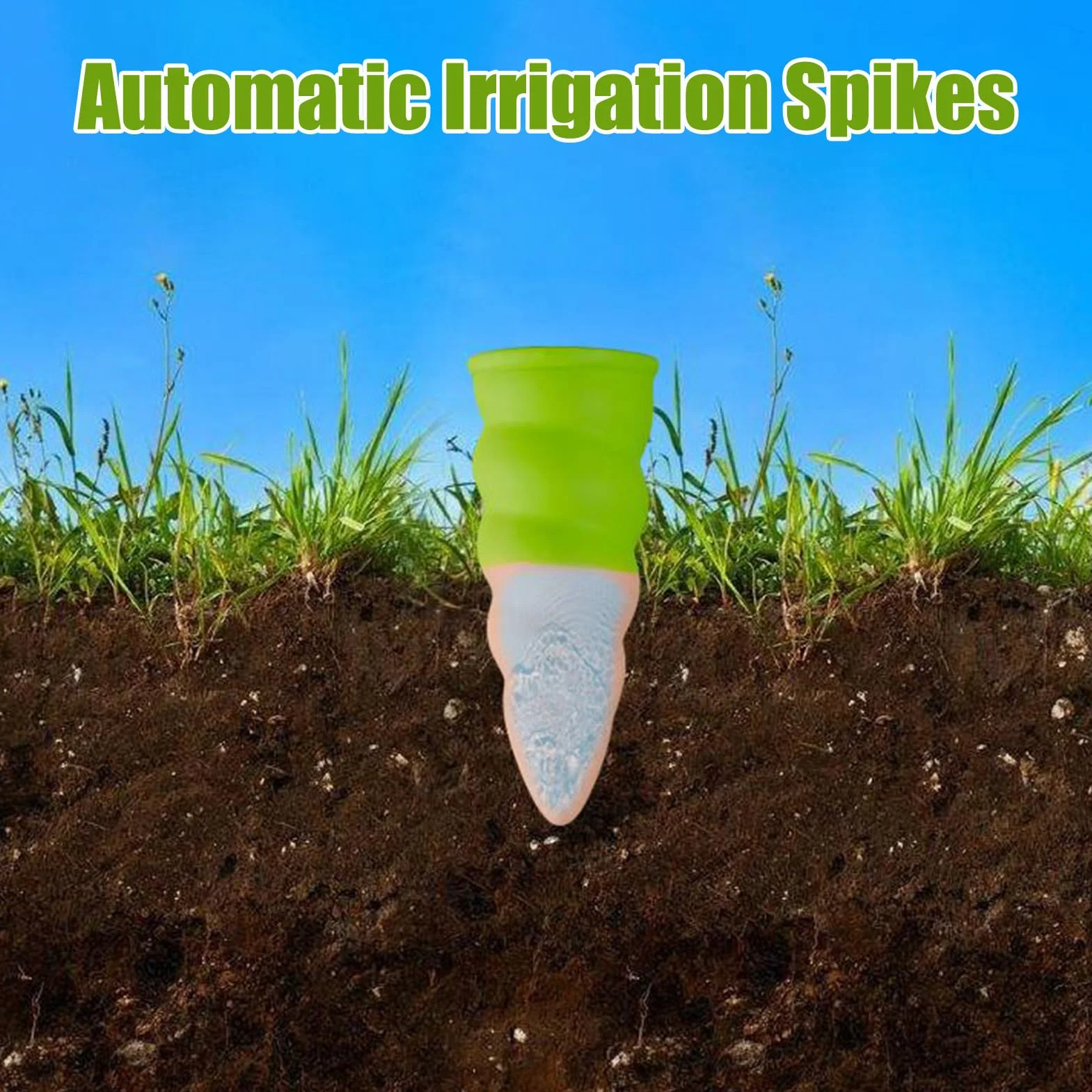 Self Watering Spikes, Automatic Drip System, 4.37x1.77 inches Irrigation Plant Devices, Easy Flow Control, 4 Piece Gardening Set for Houseplants, Yard, Balcony, Indoor, Outdoor Use