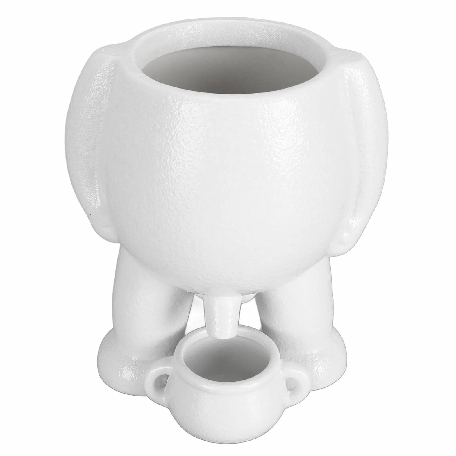 ANGGREK „Succulent Planter Pots Ceramic Flower Pot with Drainage and Saucer for Indoor Outdoor Plants Funny Peeing Design Unique Gardeners” (WHITE)