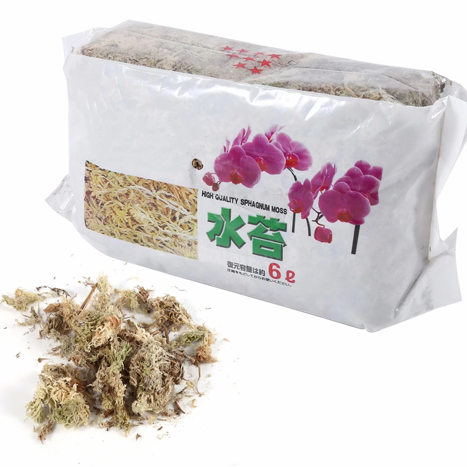 6L Premium Mech Torfowiec dla Orchidei Organiczny Nawóz z Mechami Phalaenopsis i Składnikami Odżywczymi dla Roślin Mięsożernych Długotrwałe Nawilżanie