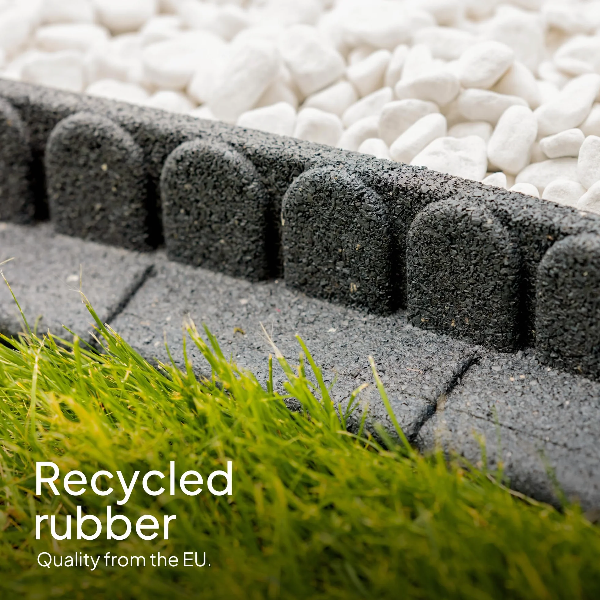 Elastyczne Obrzeże Trawnikowe Wykonane z Gumy Pochodzącej z Recyklingu o Długości 4,6 m - Wysoka Elastyczność, Łatwy i Szybki Montaż - 4 x 1,15 m, Antracytowy