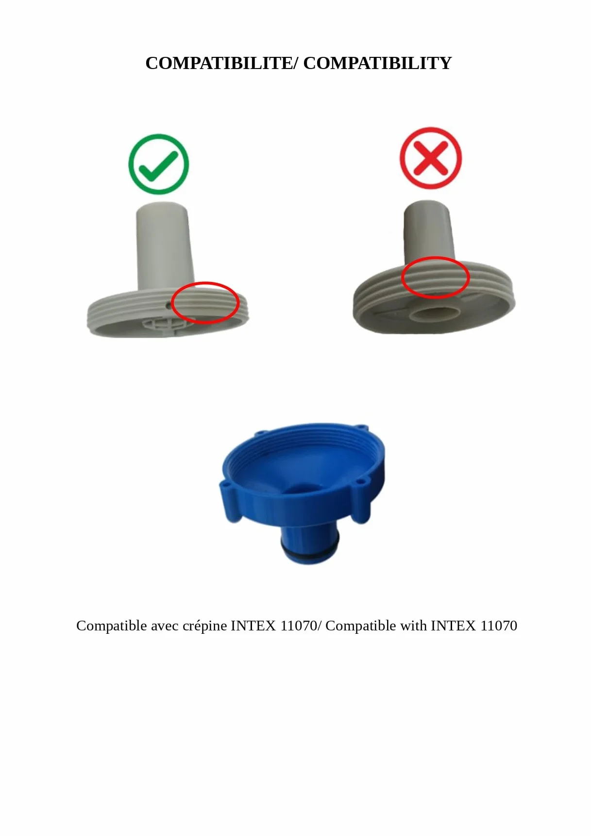 PF DOGGY Intex Adapter do węża basenowego basenowy - Ładowarka do odkurzacza Intex