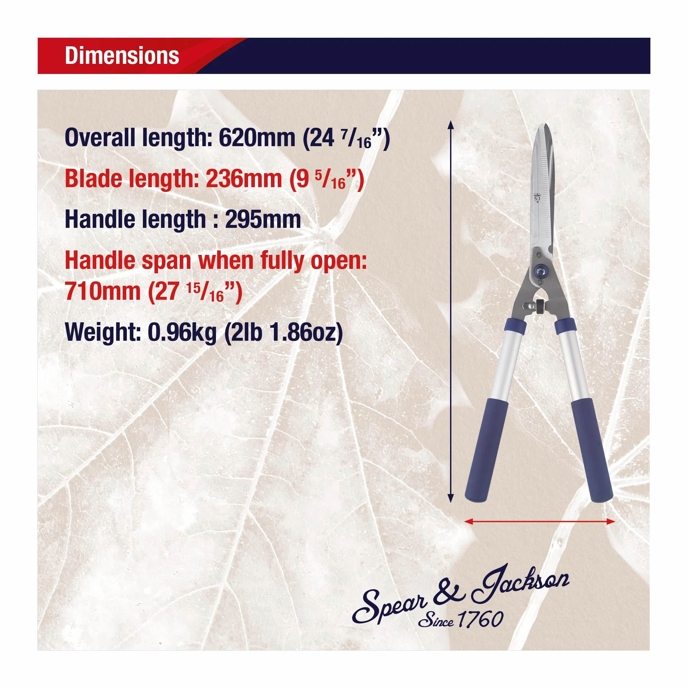 Spear & Jackson 8110RS Razorsharp Nożyce z nacięciem do żywopłotu