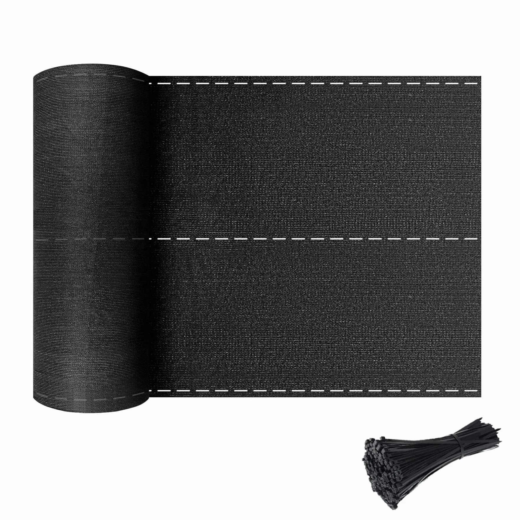 Froadp 1.5x10m Ekran Ogrodzeniowy Siatka Wiatrochronna Ogrodzenie Ogrodowe HDPE Parawan Ochronny Ekran do Tenisa z Opaską 150g/m² Siatka Cieniująca Siatka Tkaninowa na Ogrodzenie Balkon (Antracyt)