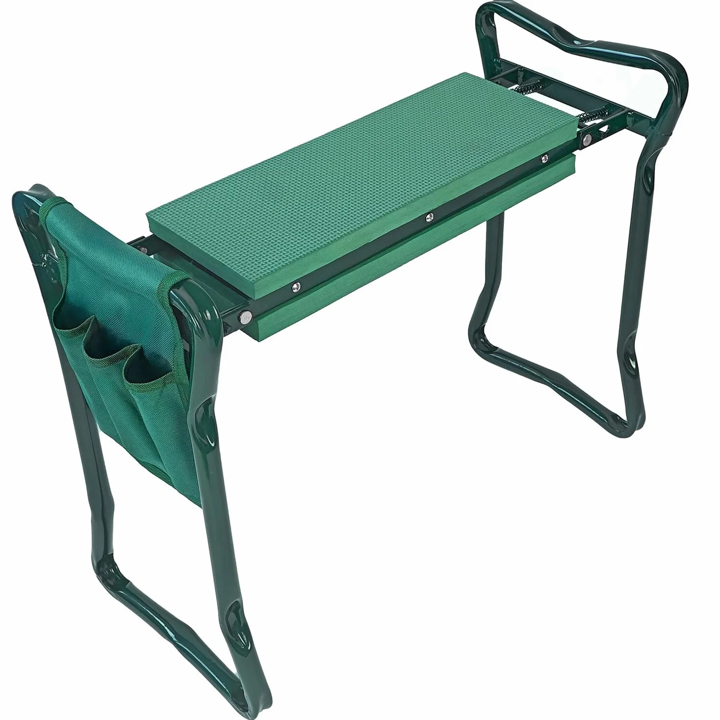 Składany ochraniacz na kolana i taboret ogrodowy 3 w 1 60 x 27 x 49 cm zielony