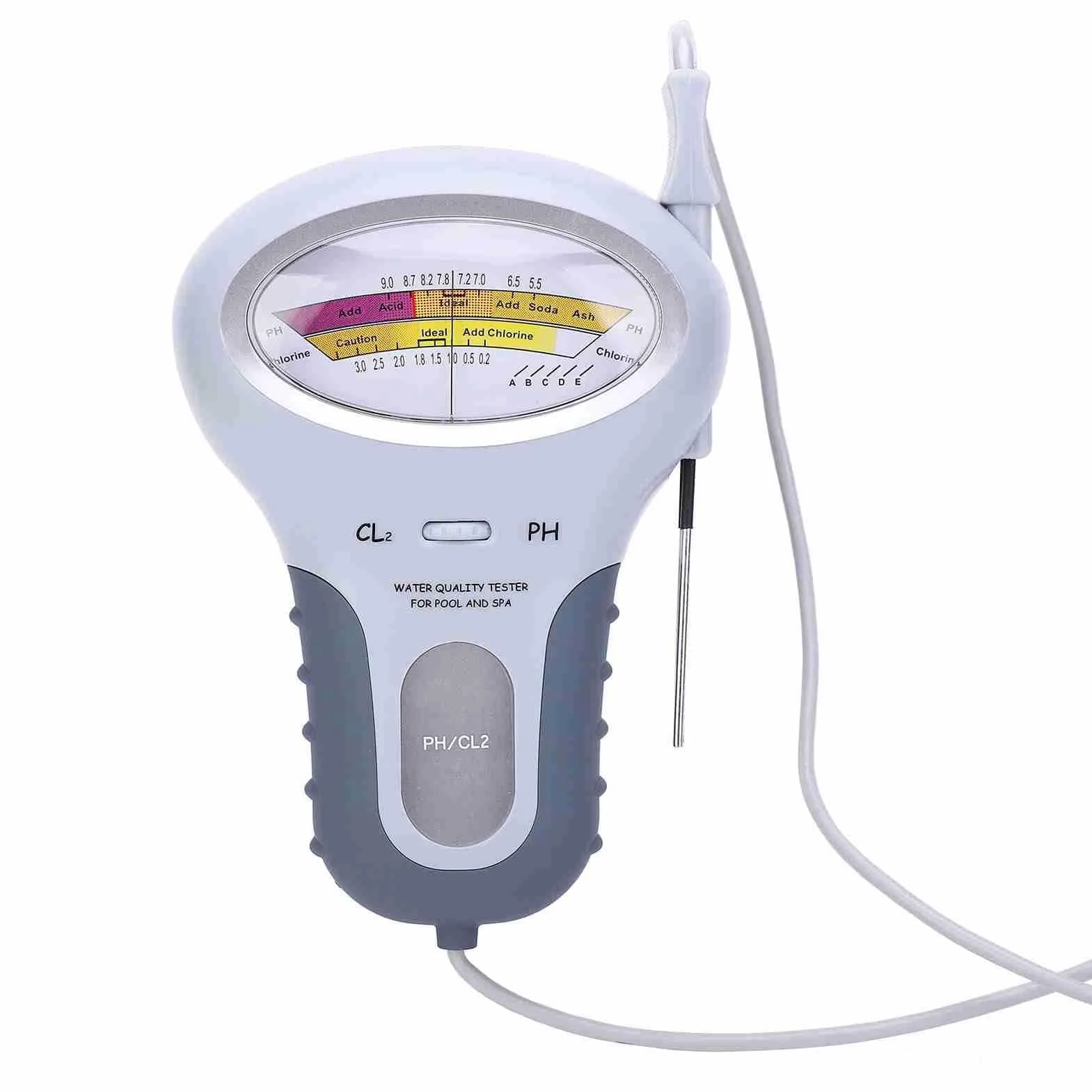 Cyfrowy miernik jakości wody basenowej Tester chloru i PH PC-102B z sondą LCD