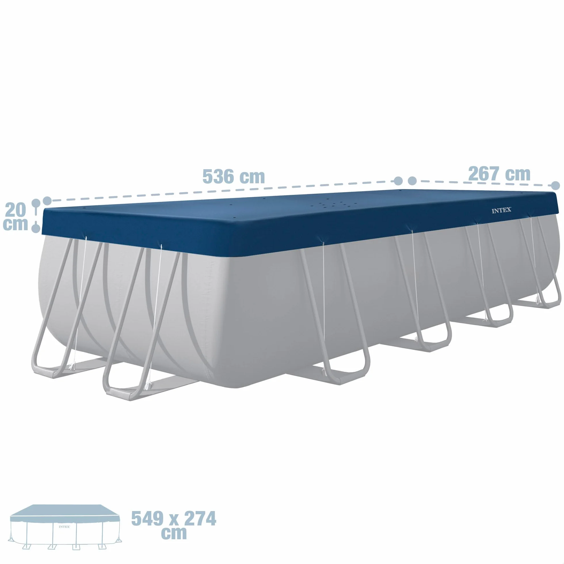 Intex - 28086 - Intex Plandeka zimowa Prostokątny Basen 5,49m x 2,74m - Grubość 50/100