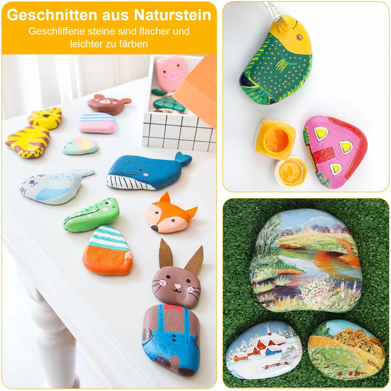 12 sztuk kamieni do malowania, 3-8 cm, malowane kamyki, gładkie kamyki do malowania, plaża żwir, kamienie dekoracyjne, kamień naturalny, DIY, do akwarium, do kolorowego malowania, dekoracji