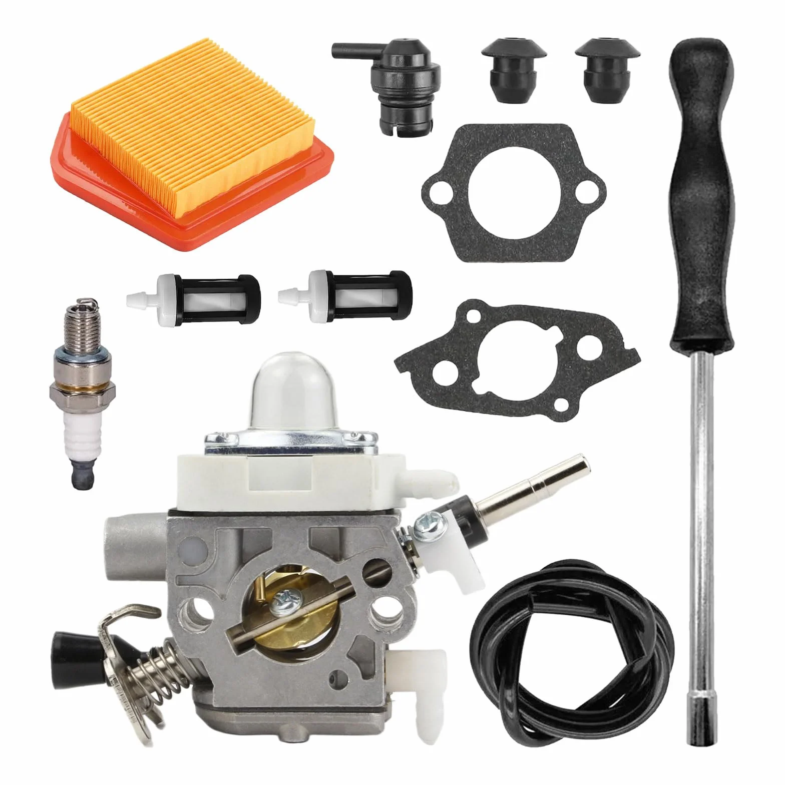 FS240 FS260 gaźnik, zestaw gaźnika 4147-120-0625 do Stihl FS240 FS240C FS240R FS240RC FS260C FS260R FS360C FS410C części do kosiarki do ścinania z filtrem powietrza 4147 141 0300