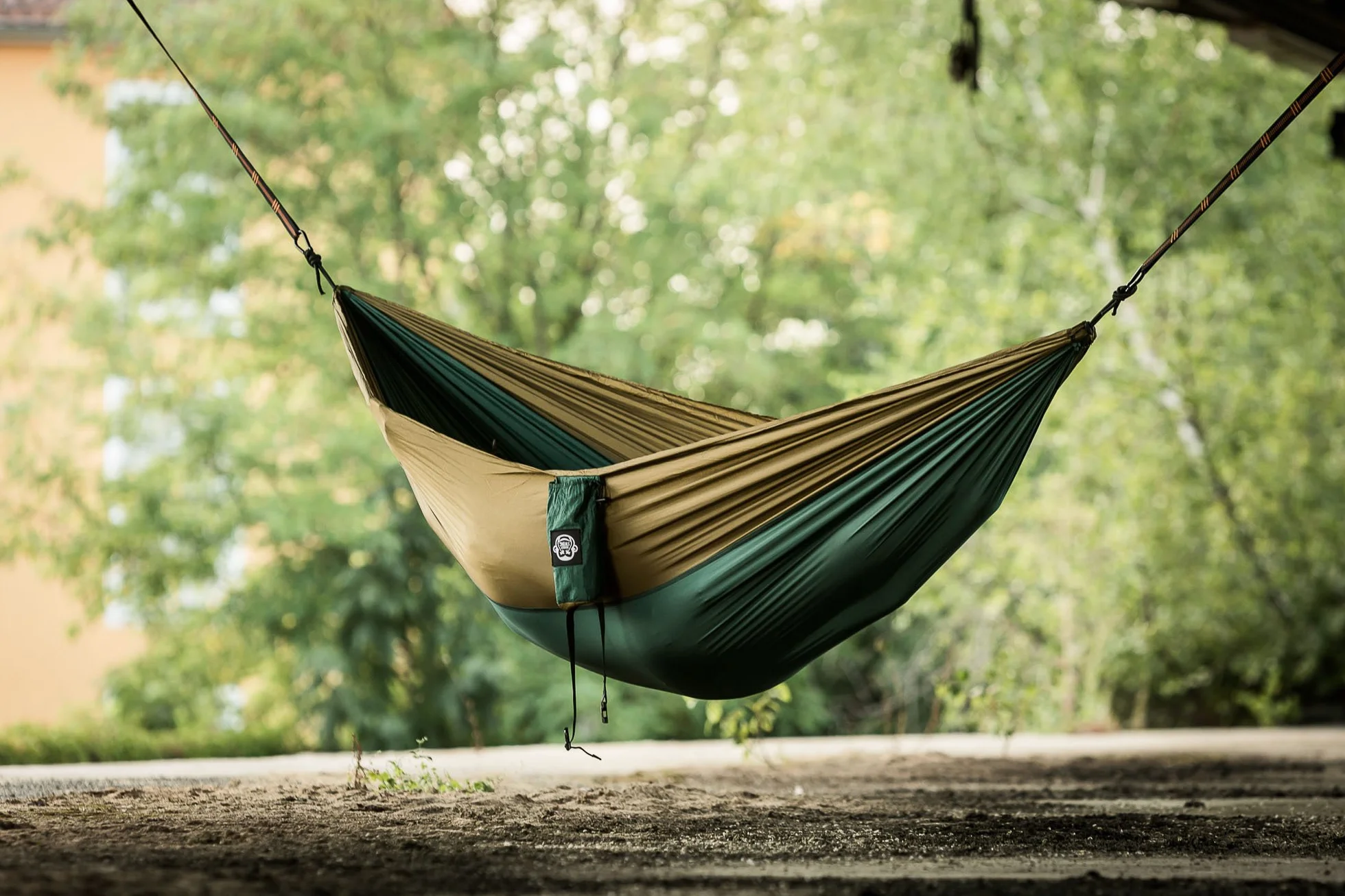 Hamak 275 x 140 cm z zestawem do zawieszenia na kemping ogród plaża