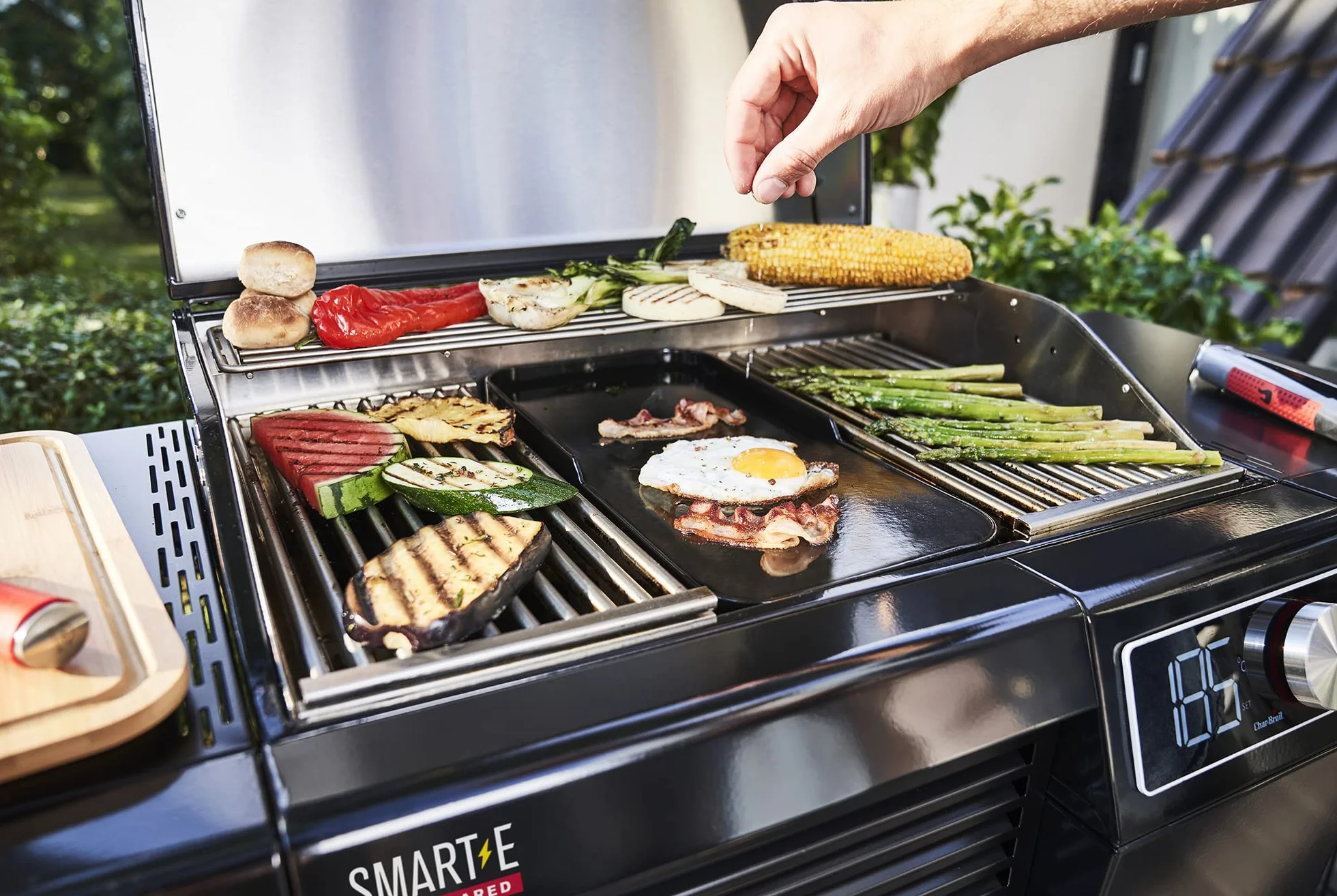 Char-Broil 140119 Griddle do grilla elektrycznego Smart-E, stal węglowa, czarna