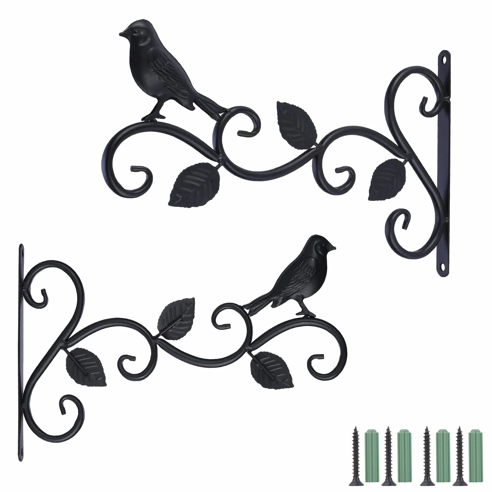 Kyrio Wiszący kosz na zewnątrz 30 cm metalowy retro 2 sztuki