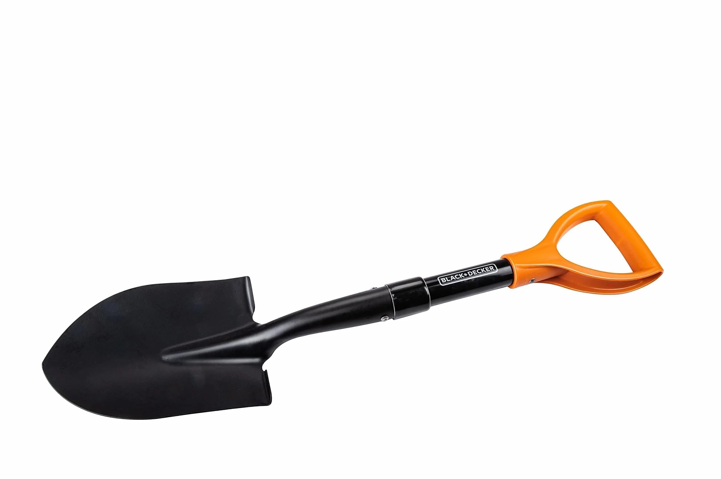 BLACK+DECKER Łopata – 67 cm – 800 g – nierdzewna – głowica ze stali węglowej i trzonek z włókna szklanego – czarna
