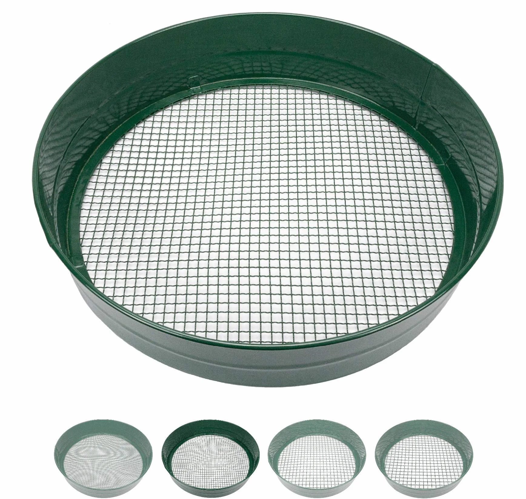 Sterico Sitko ogrodowe w różnych rozmiarach, okrągłe Ø 33 cm do nasion, ziemi, kompostu, kamieni, chwastów, kruszonego kamienia, układania w stosy, wytrzymałe (6 mm)