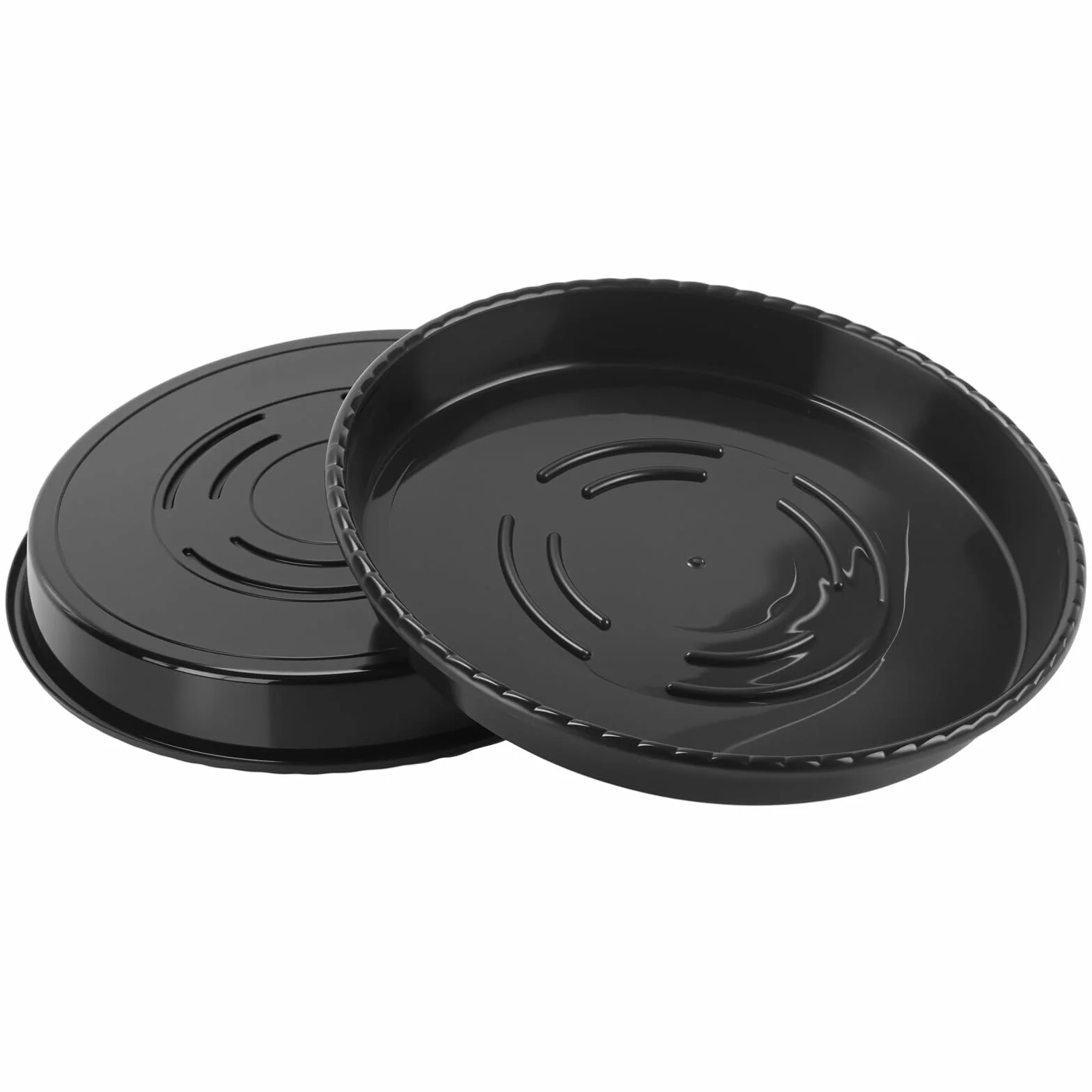 15 sztuk czarnych podk?adek pod ro?liny z tworzywa sztucznego 25 cm, okr?g?a tacka ociekowa, podstawki ogrodowe do doniczek wewn?trznych i zewn?trznych