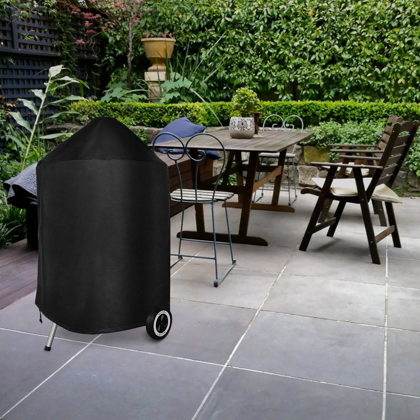 Onlyfire Weber pokrowce na grille 57 cm / węgiel drzewny 22 cale 600D Oxford, wodoodporne, odporne na promieniowanie UV, oddychające