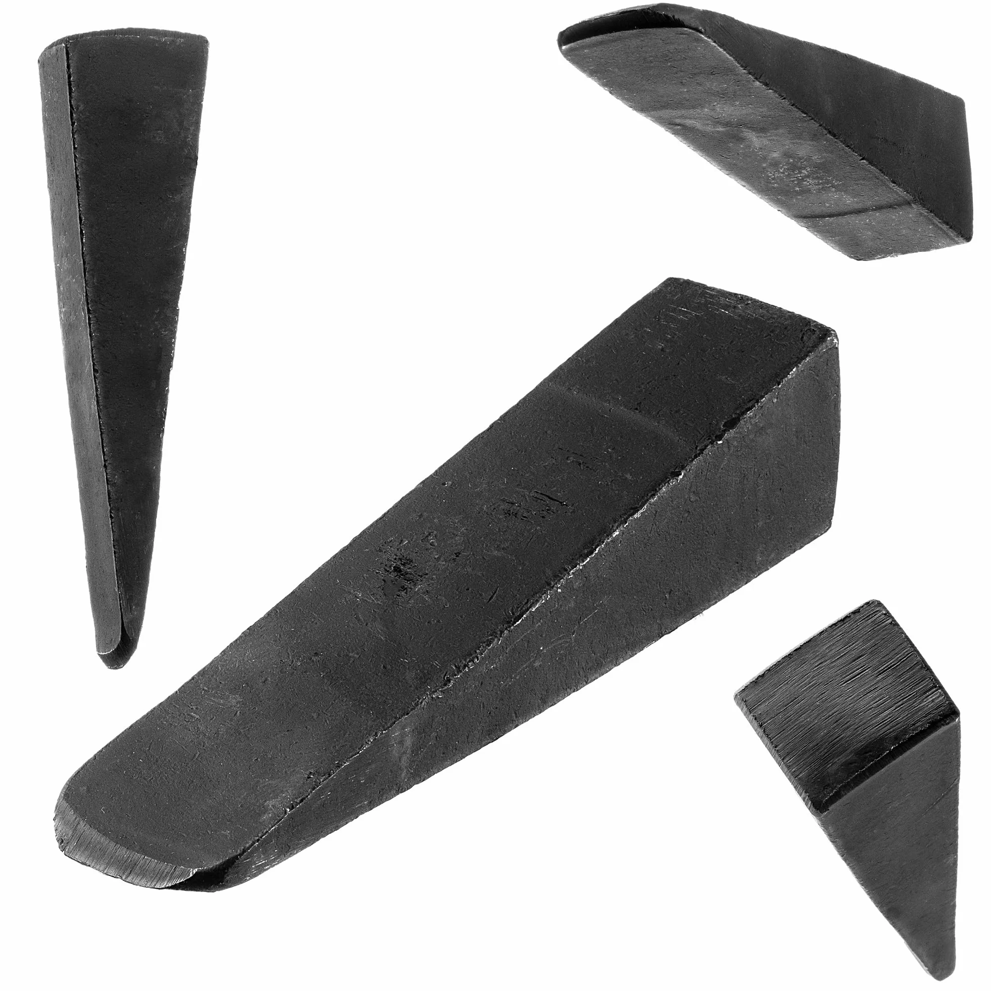 KADAX Klin do rozłupywania drewna ze stali, 16,5 x 3,5 x 4 cm, klin do rozłupywania, ręczny klin do ścinania i rozłupywania drewna, wytrzymały klin, granat rozłupujący, klin