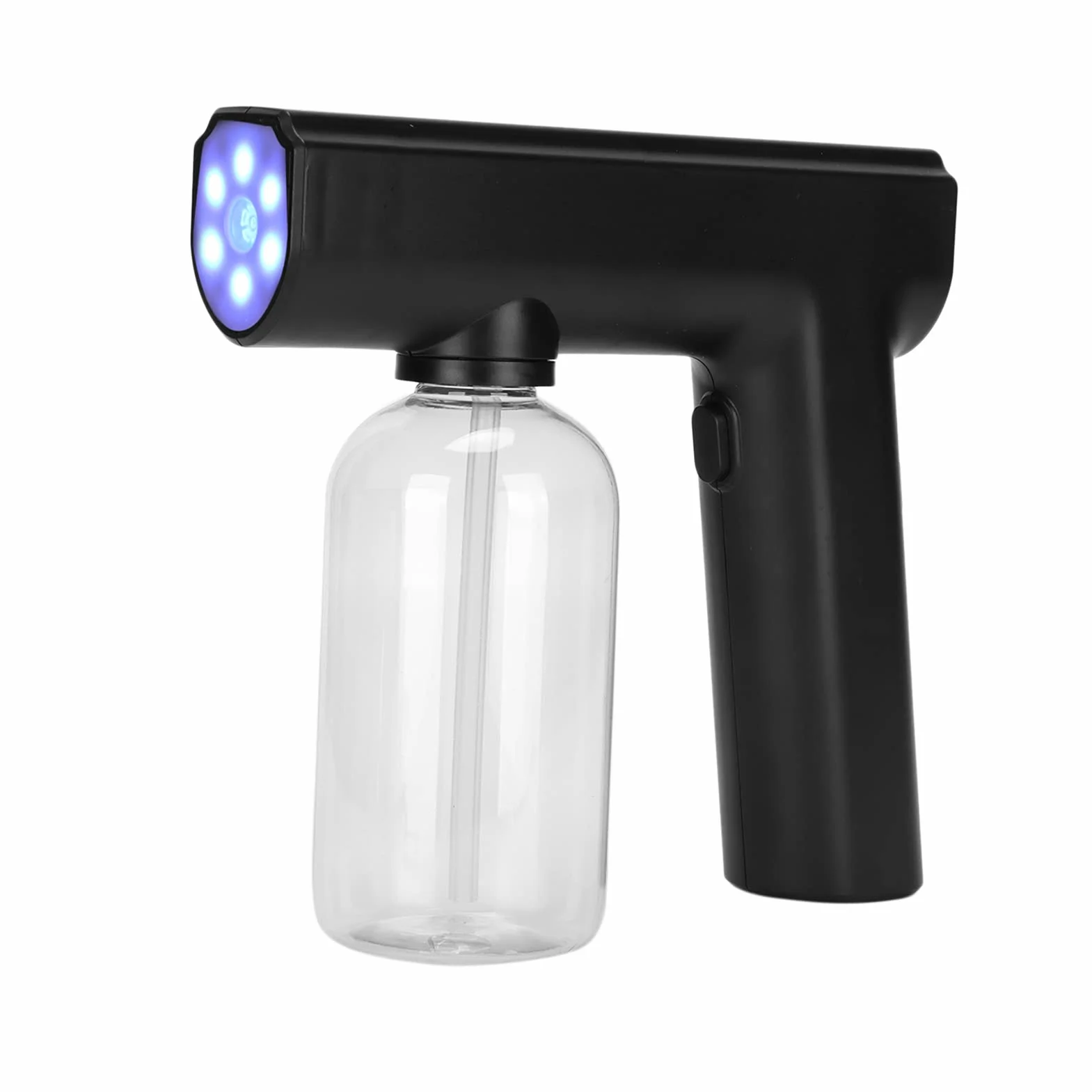 Elektryczny Pistolet Parowy z Mgłą 300ml Opryskiwacz Mgły Atomizer Sprayer Różowy