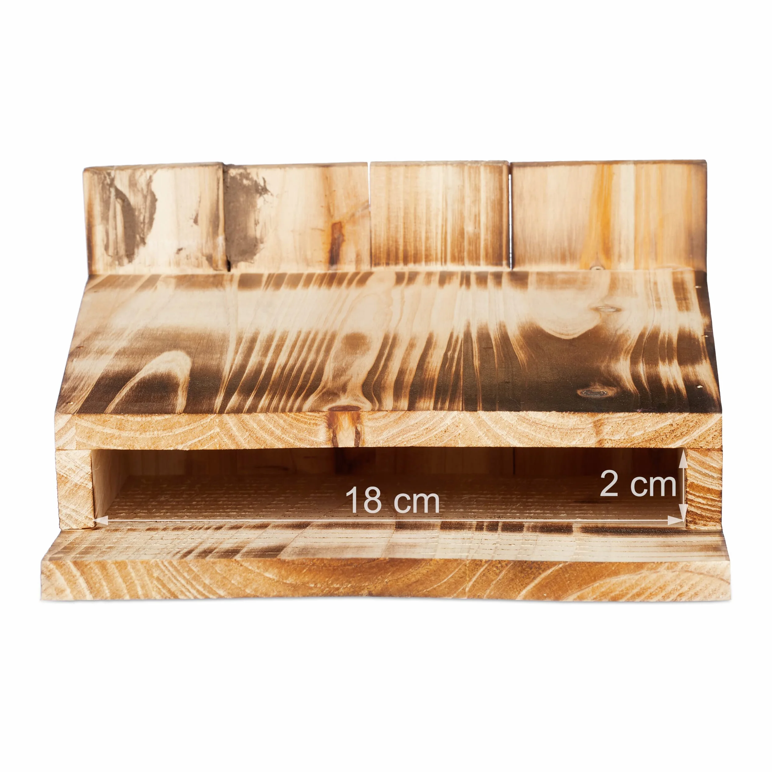 Relaxdays Skrzynka na nietoperze drewniana 37x22x12,5 cm hotel nietoperza