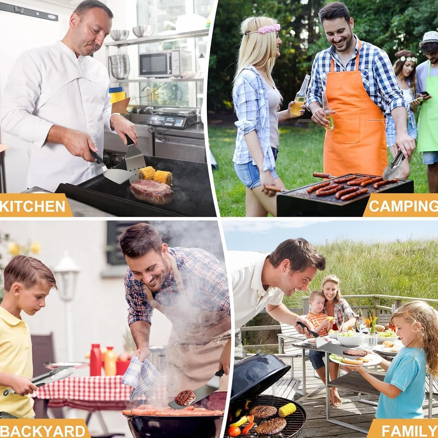 Zestaw akcesoriów do grilla, 20 szt. płaskich akcesoriów do grilla Blackstone Camp Chef, zestaw metalowych szpatułek z prasą do burgerów, osłona do nalewania, kopuła do topienia, szczypce