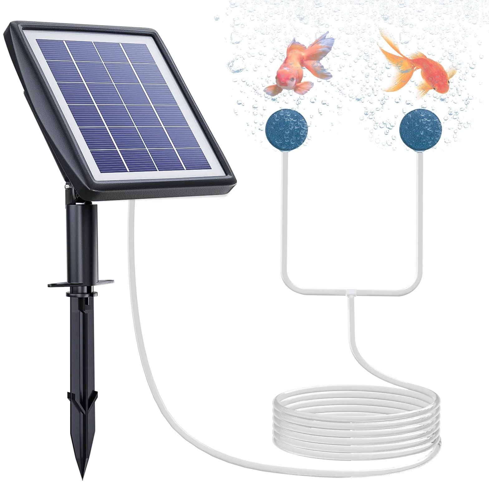 PChero Solarny napowietrzacz do staw, akumulator, pompa tlenowa do akwarium, skuteczne dostarczanie tlenu do staw, ogrodu, hydroponiki, pompa napowietrzająca, pielęgnacja stawu