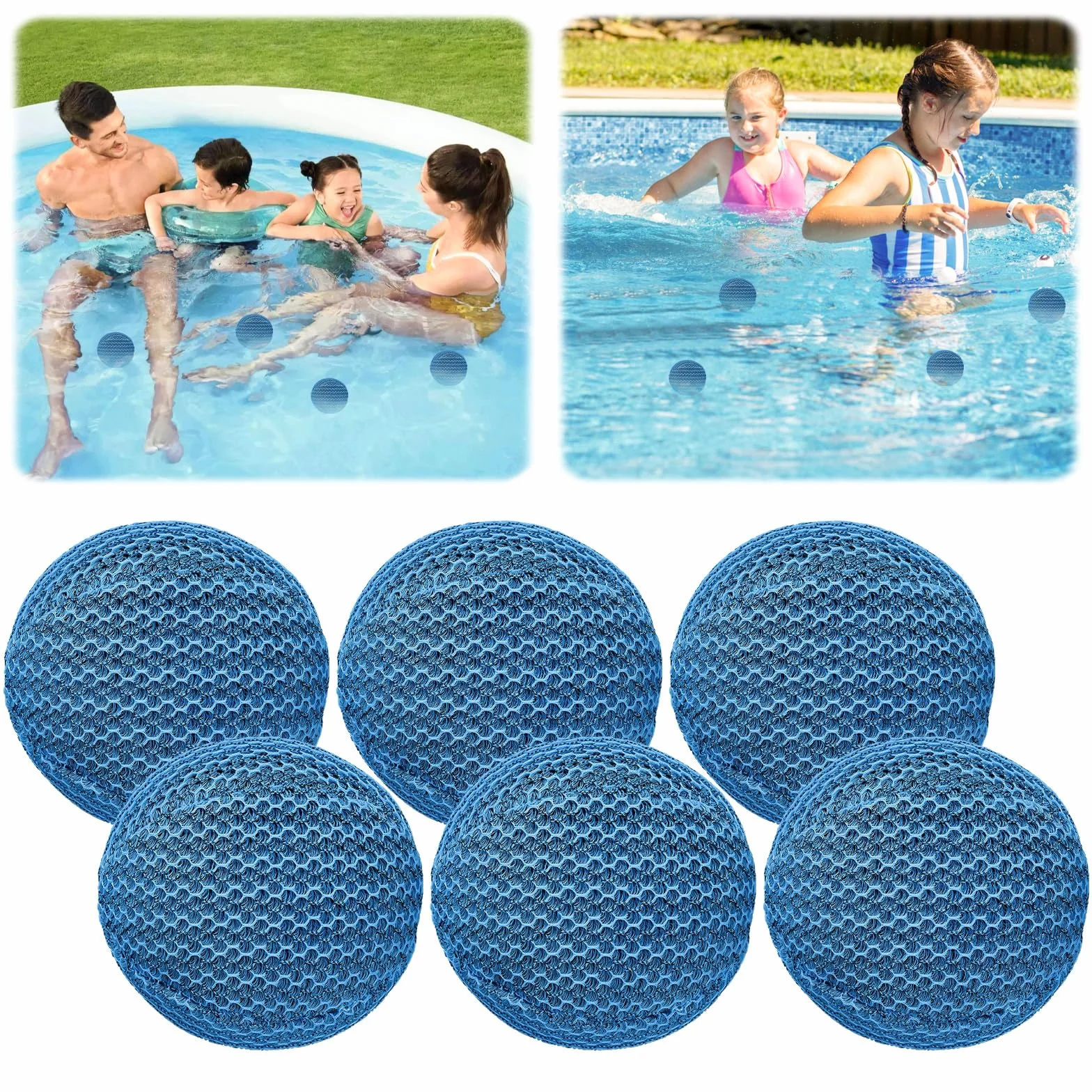 6 szt. pochłaniacz szumowiny basenowej z hydromasażem, 10 cm, wielokrotnego użytku, usuwające szumowiny, pochłaniacz szumowiny do spa z hydromasażem, zmywalna gąbka pochłaniająca olej do basenów