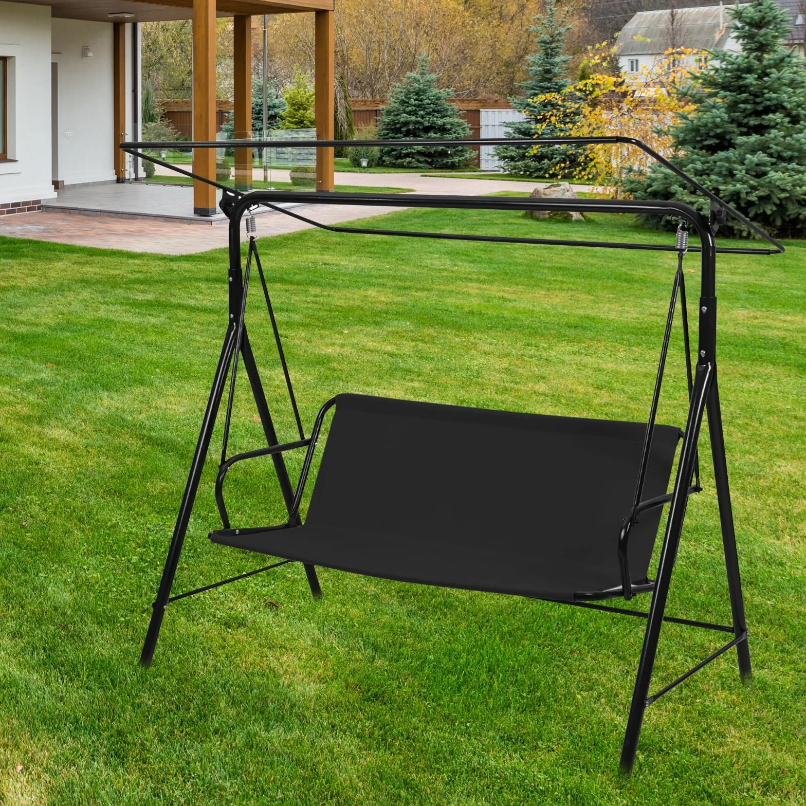 Wymienne Pokrycie Siedziska Huśtawki - Wodoodporne, Do Patio, Ogrodu, Podwórka, Balkonu (115 x 48 x 48 cm, Szare)