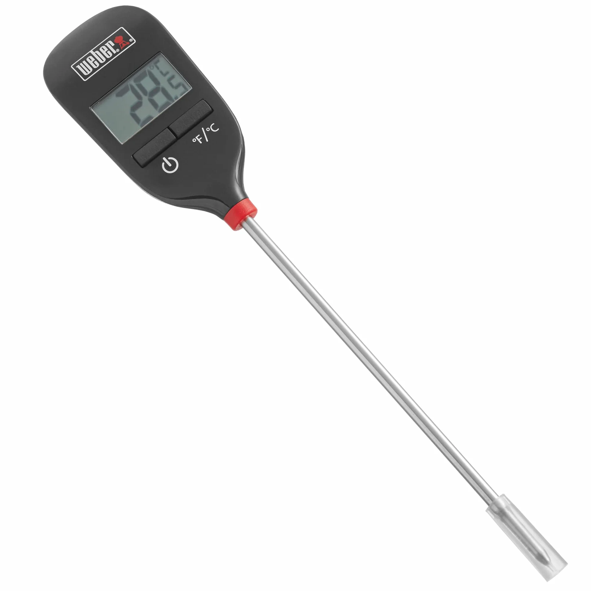 Weber Cyfrowy termometr kieszonkowy, z natychmiastowym odczytem, do precyzyjnego pomiaru grillowanej żywności, wyświetlanie temperatury w stopniach Celsiusza lub Fahrenheita - 6750