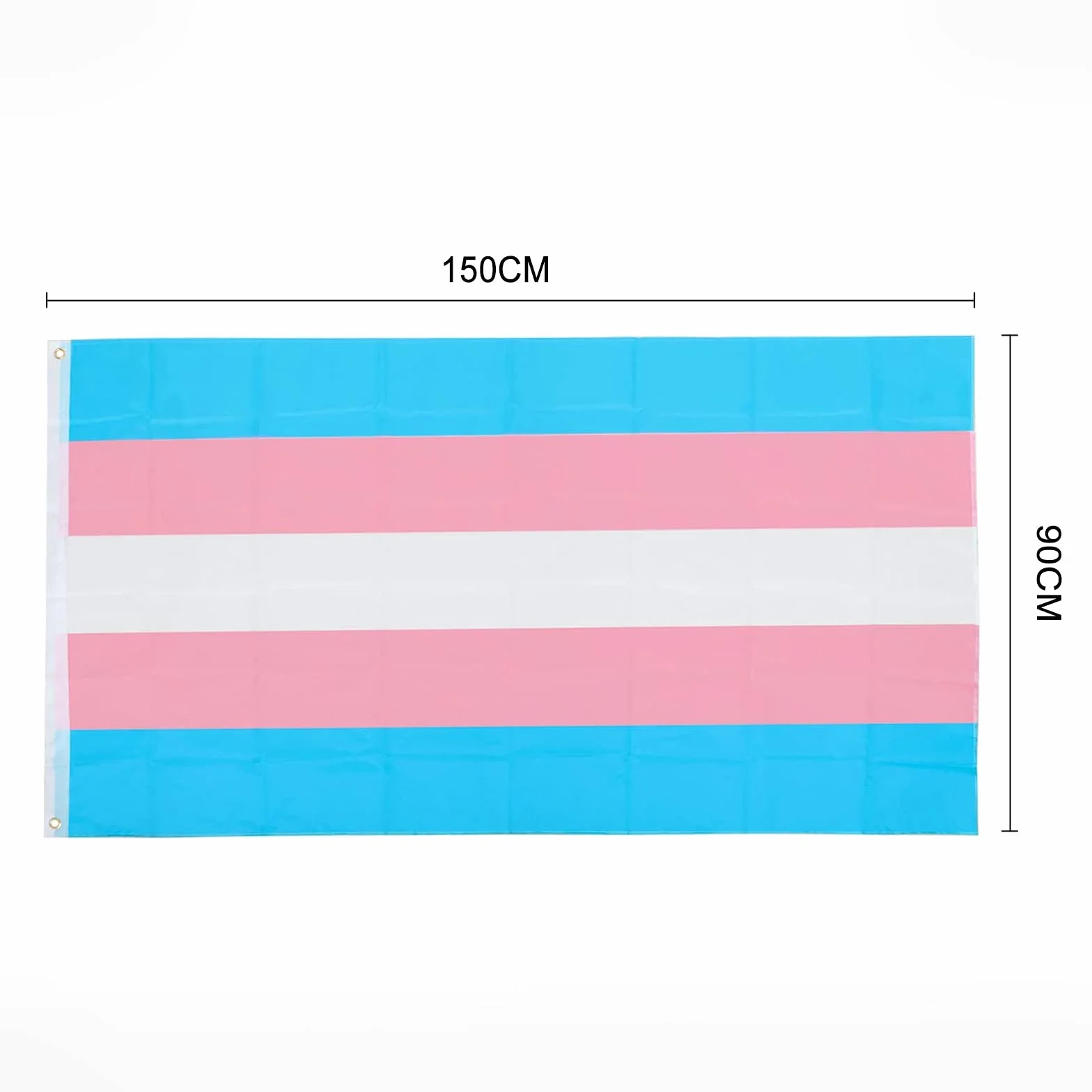 MOGADEE® Flaga transmisyjna, flaga LGBT, 150 x 90 cm, do u?ytku wewn?trz i na zewn?trz, ró?ne wakacje, odporna na wiatr i deszcz flaga Gay Pride z oczkami z mosi?dzu (transgender)