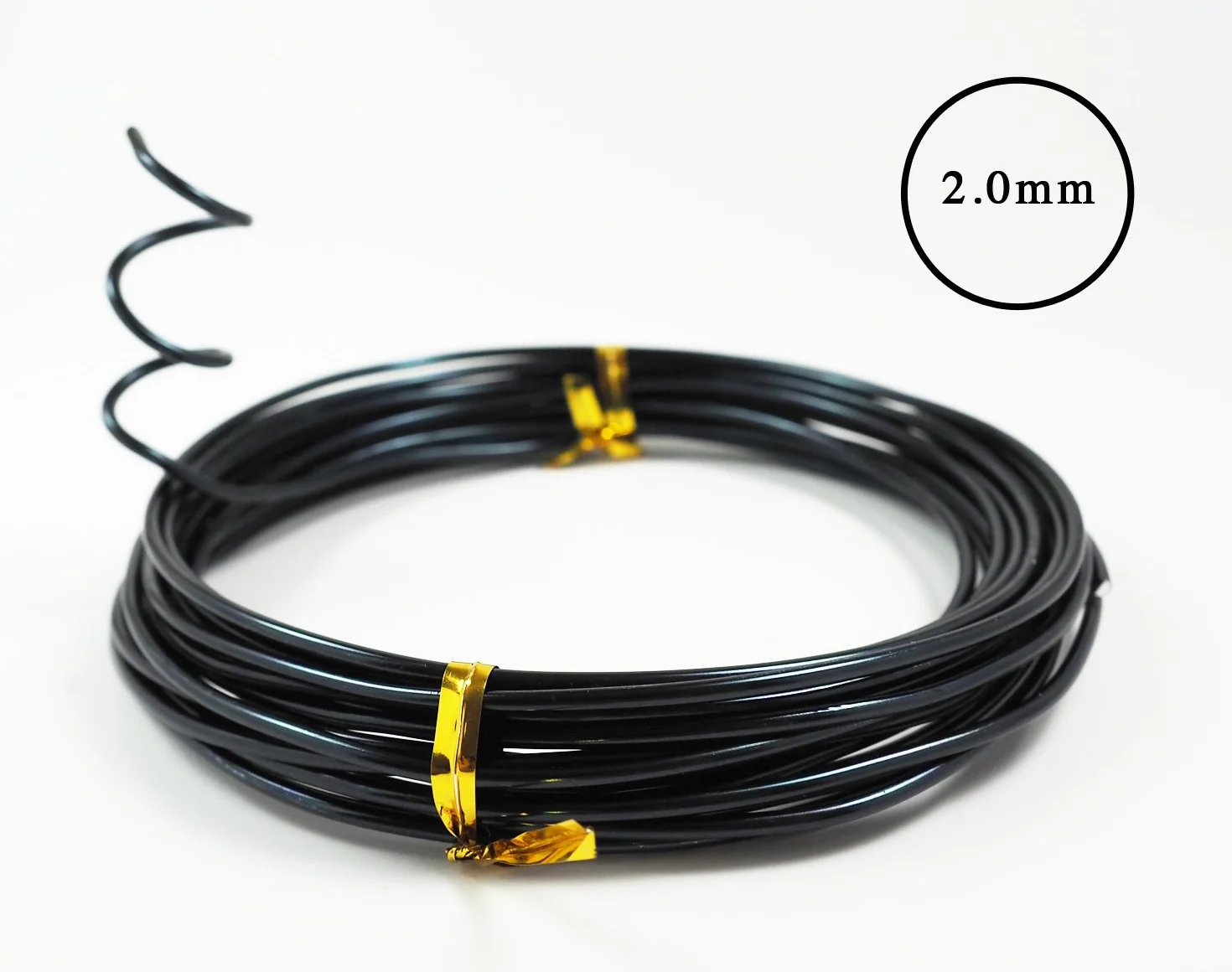 Grow A Bonsai drzewo anodowane aluminium bonsai drut treningowy 5-częściowy zestaw startowy - 1,0 mm, 1,5 mm, 2,0 mm, 2,5 mm, 3,0 mm (łącznie 147 stóp) (5 rozmiarów, czarny)