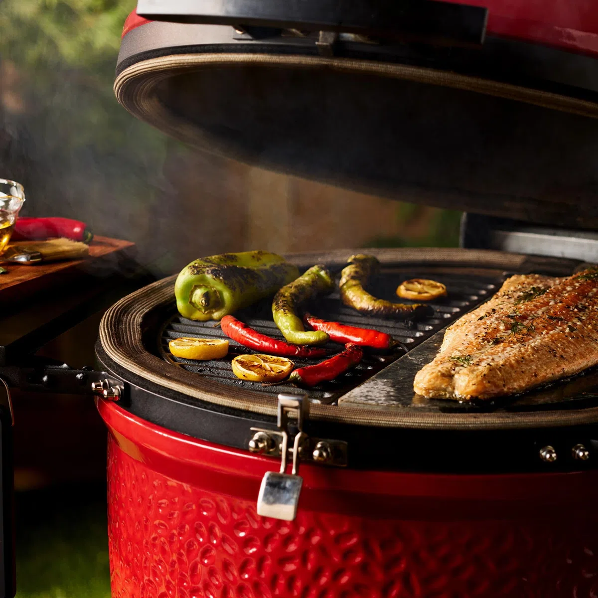 Kamado Joe KJ-HCICG półksiężyc żeliwny ruszt klasyczny Joe, 45 x 22,8 x 1,2 cm, czarny