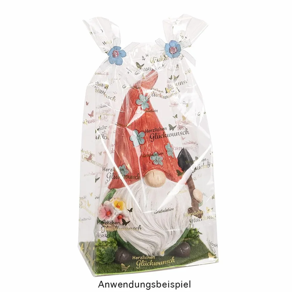Dekoracyjna figurka krasnala z łopatą 21 cm krasnal ogrodowy