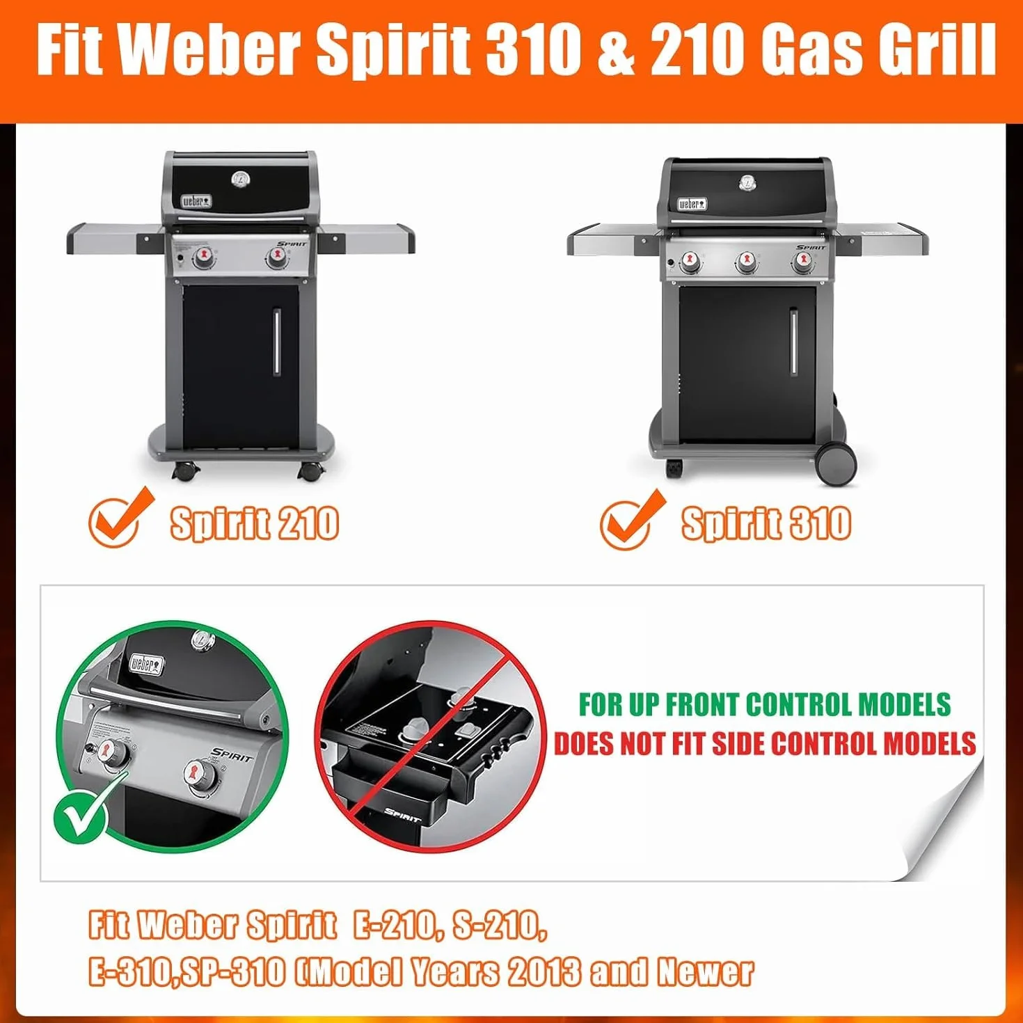 GFTIME 7642 Zapalnik do Weber Spirit E210, S210, Spirit E310, SP310 z przednimi gałkami palnika (model 2013 i nowszy), zestaw zapalników do grilla Weber 69850 69871, zapalnik, części zamienne